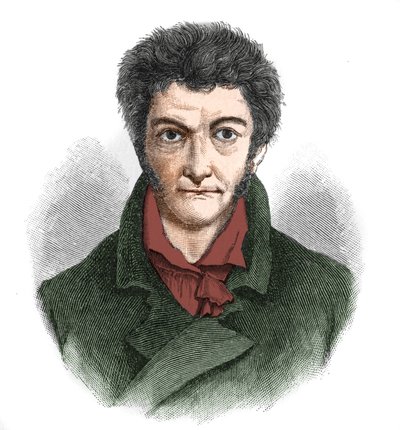 Portret van Ernst Theodor Wilhelm Hoffmann (1776-1822), Duitse romantische schrijver. door Unknown artist