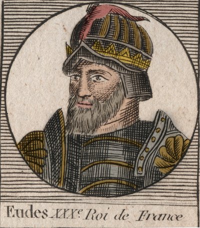Portret van Eudes (ca. 860-898), graaf van Parijs en Troyes, later koning van Frankrijk (gravure uit 