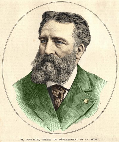 Portret van Eugene Rene Poubelle (1831 - 1907), Franse ambtenaar en prefect van de Seine. Coll. Bianchetti door Unknown artist