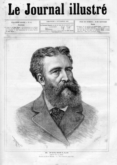 Portret van Eugene Rene Poubelle (1831-1907), Franse ambtenaar en prefect van de Seine - Omslag van 