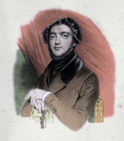 Portret van Eugene Sue (1804-1857) Franse schrijver door Unknown artist