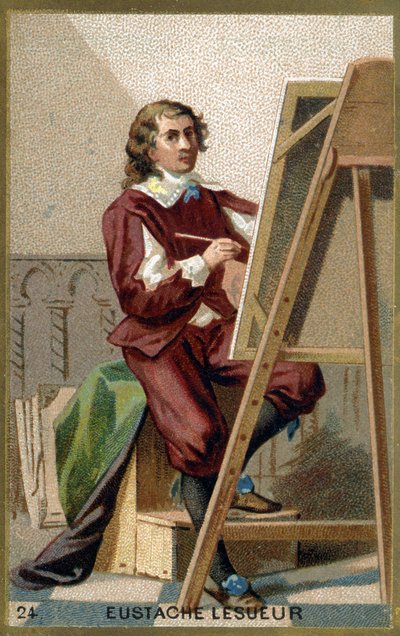 Portret van Eustache Le Sueur (1617 - 1655), Franse schilder, ontwerper en decorateur door Unknown artist