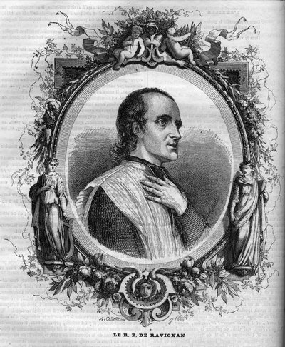 Portret van Vader Delacroix de Ravignan (1795-1858), Franse Jezuïet door Unknown artist