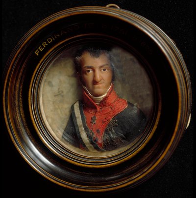 Portret van Ferdinand I van Bourbon of Ferdinand IV (1751-1825), koning van Napels Beeldhouwwerk van was. Florence, Museo Nazionale del Bargello door Unknown artist