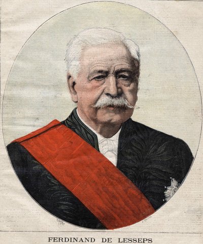 Portret van Ferdinand de Lesseps (1805-1894), Franse diplomaat en bestuurder door Unknown artist