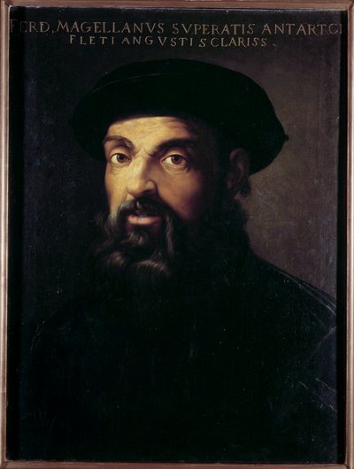 Portret van Fernand de Magellan (1480-1521), Portugese navigator. Anoniem schilderij uit de 16e eeuw. Sevilla, Museum voor Schone Kunsten door Unknown artist