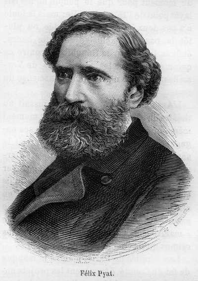 Portret van Félix Pyat. Franse schrijver, journalist en politicus. 1810-1889 door Unknown artist