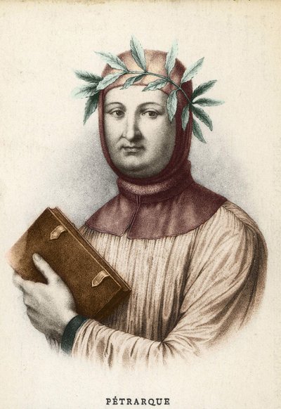 Portret van Francesco Petrarca, Italiaanse schrijver (1304-1374) door Unknown artist