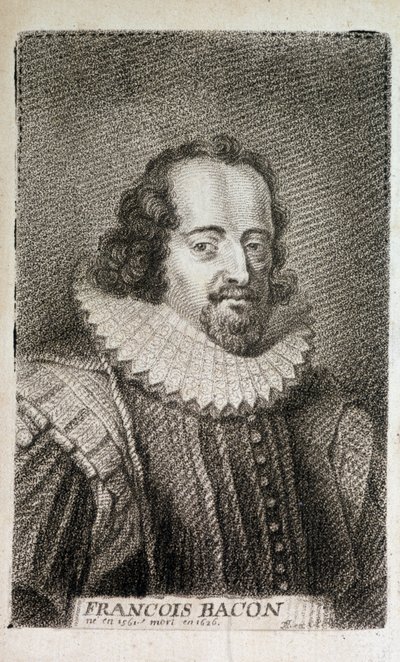 Portret van Francis Bacon (1561-1626), Engelse filosoof. n.d. ca. 1600 door Unknown artist