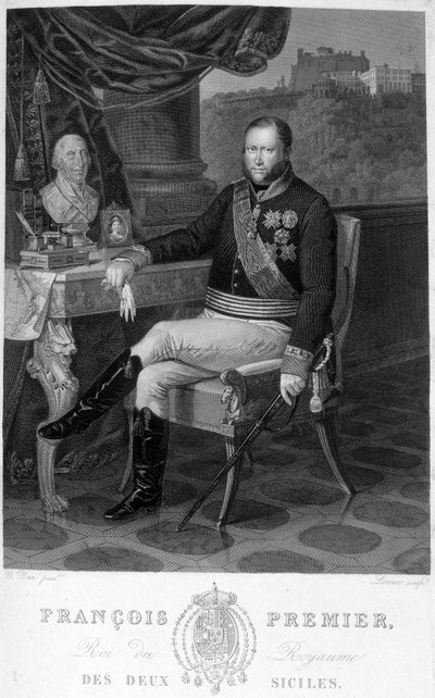 Portret van Francois 1e (1777-1830), koning van de Twee Siciliën door Unknown artist