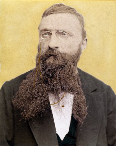Portret van Francois Auguste Rene Rodin - Franse beeldhouwer - foto rond 1885 door Unknown artist