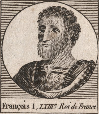 Portret van Frans I (1494 - 1547), Koning van Frankrijk (gravure uit 