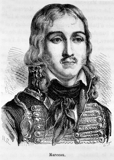 Portret van François Severin Desgraviers Marceau (1769-1796), Franse generaal. door Unknown artist