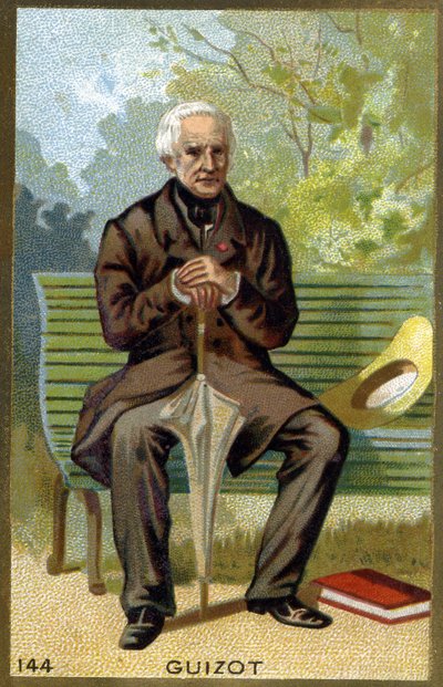 Portret van François Guizot (1787 - 1874) Franse politicus en historicus. Chromolithografie van de 19e eeuw door Unknown artist