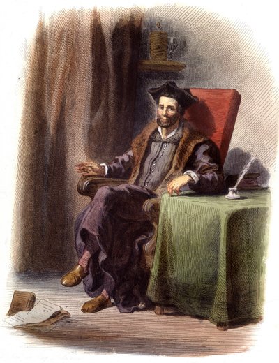 Portret van François Rabelais zittend (1483-1553) - in 