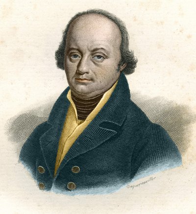 Portret van Franz-Joseph Gall (1758 - 1828), Duitse arts (gravure 19e eeuw) door Unknown artist