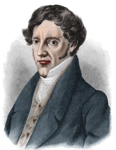 Portret van Franz Grillparzer (1791-1872), Oostenrijkse toneelschrijver. door Unknown artist
