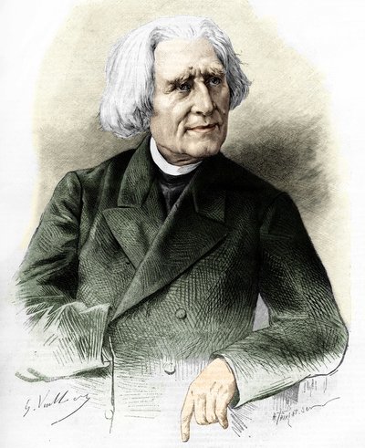 Portret van Franz Liszt (1811-1886) Hongaarse componist en pianist door Unknown artist