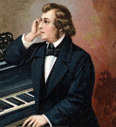 Portret van Frederic Chopin (1810-1849), Poolse componist. door Unknown artist