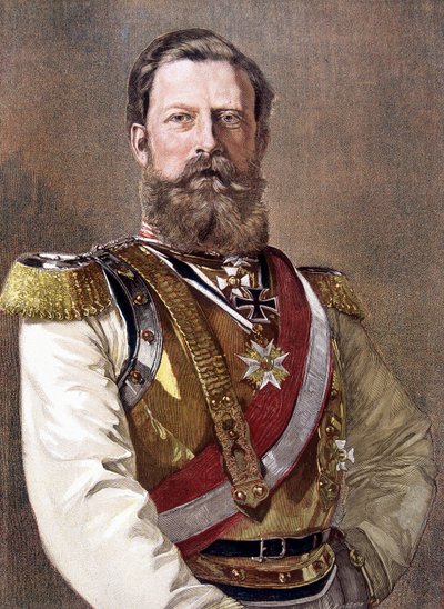 Portret van Frederik III (1831-1888), Keizer van Duitsland en Koning van Pruisen. door Unknown artist