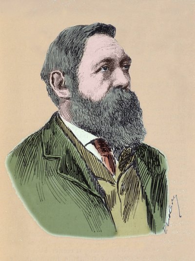Portret van Friedrich Engels (1820 - 1895) Duitse filosoof en socialistisch theoreticus. door Unknown artist