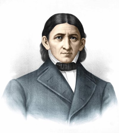 Portret van Friedrich Fröbel (1782 - 1852) Duitse pedagoog. door Unknown artist