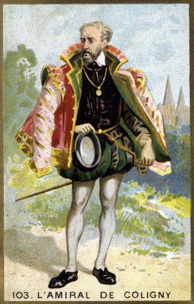Portret van Gaspard de Châtillon, Heer van Coligny (1519 - 1572), Admiraal van Frankrijk door Unknown artist