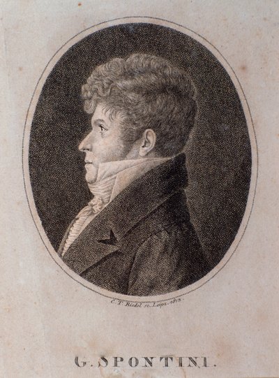Portret van Gaspare Spontini door Unknown artist