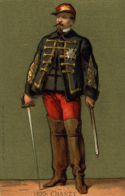 Portret van Generaal Chanzy (1823 - 1883) Chromolithografie van de late 19e eeuw door Unknown artist