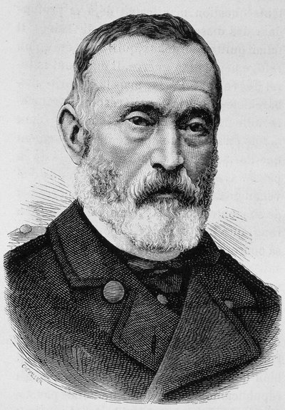 Portret van Generaal Clément Thomas (1809 - 1871). Gravure van het einde van de 19e eeuw in 
