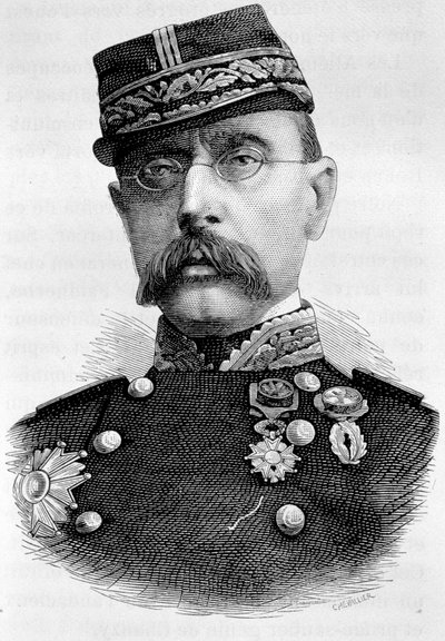 Portret van generaal Louis Faidherbe, Franse kolonisator (1818 - 1889). Gravure 19e eeuw door Unknown artist