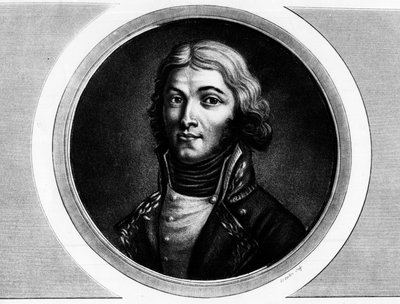 Portret van Generaal Louis Lazare Hoche (1768-1797). Gravure in 