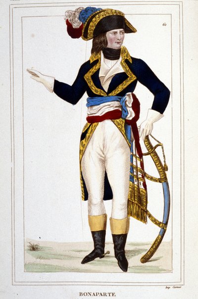 Portret van generaal Napoleon Bonaparte (1769 - 1821) in uniform. door Unknown artist