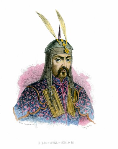 Portret van Dzjengis Khan (Temudjin) door Unknown artist