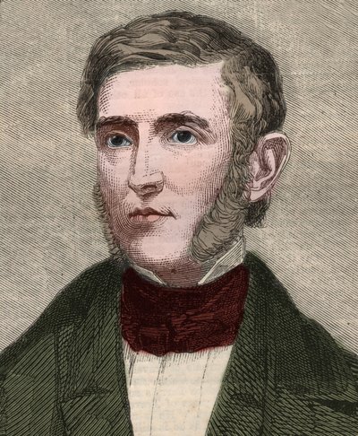Portret van George Bancroft (1800-1891), Amerikaanse historicus en politicus. Gravure in 