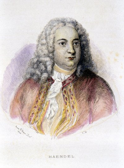 Portret van George Frederick Handel (Georg Friedrich Handel) door Unknown artist