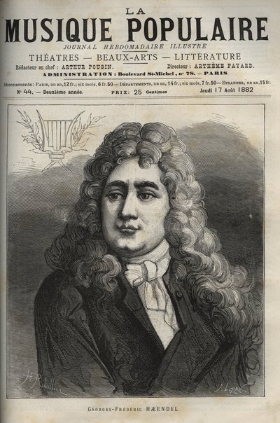 Portret van George Frederick Handel door Unknown artist