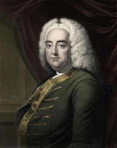 Portret van George Frederick Handel (Georg Friedrich Handel) door Unknown artist
