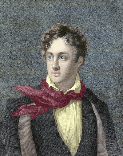 Portret van George Gordon Noel, 6e Baron Byron, Lord Byron (1788-1824) door Unknown artist