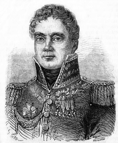 Portret van Georges Mouton, Graaf van Lobau (1770-1838), maarschalk van Frankrijk. door Unknown artist