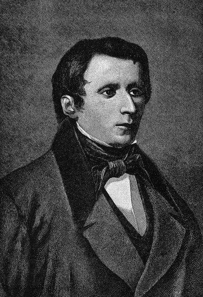Portret van Giacomo Leopardi (1798-1837), Italiaanse schrijver door Unknown artist