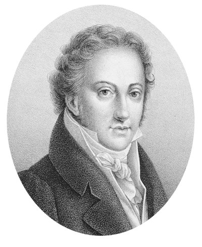 Portret van Gioacchino Rossini (1792-1868) Italiaanse componist. door Unknown artist