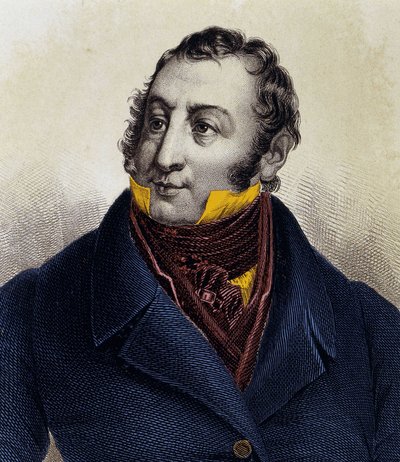 Portret van Gioacchino Rossini (1792-1868) (gravure) door Unknown artist