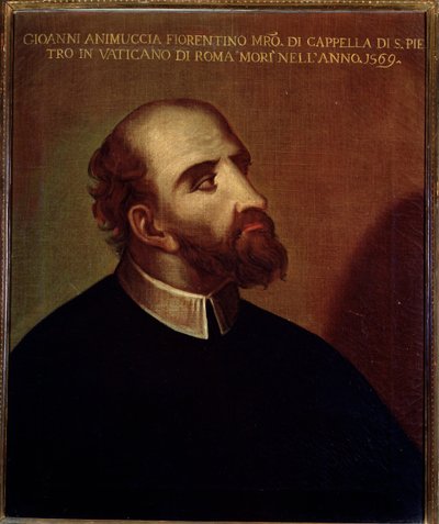Portret van Giovanni Animuccia (1514 ca-1571) Italiaanse componist door Unknown artist