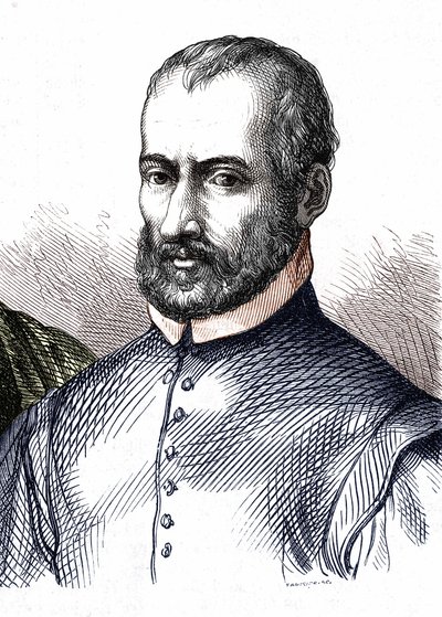 Portret van Giovanni Pierluigi da Palestrina (1525 - 1594), Italiaanse componist door Unknown artist