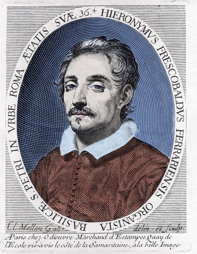 Portret van Girolamo (of Gerolamo) Frescobaldi (1583 - 1643) Italiaanse componist. door Unknown artist