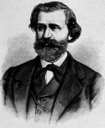 Portret van Giuseppe Verdi, Italiaanse componist (1813 - 1901) door Unknown artist