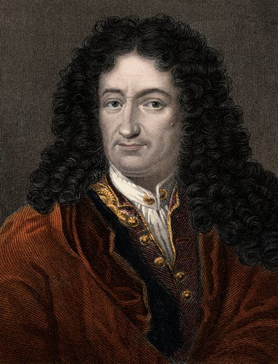 Portret van Gottfried Wilhelm Leibniz (1646-1716) Duitse filosoof en wiskundige door Unknown artist