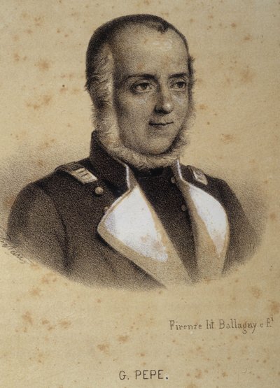 Portret van Guglielmo Pepe (1783 - 1855) door Unknown artist