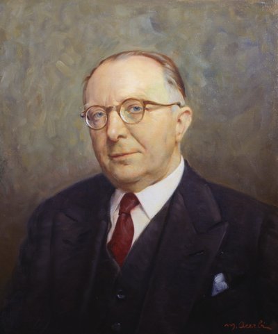 Portret van Guido Ucelli, oprichter van het Nationaal Museum voor Wetenschap en Technologie Leonardo da Vinci in Milaan door Unknown artist